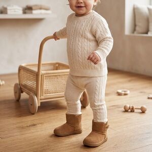UGG Kids Tan Suede Boots